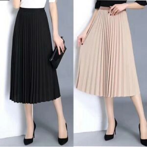 Chân váy xếp ly dài đẹp