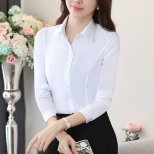 áo sơ mi nữ trắng đẹp thiết kế basic