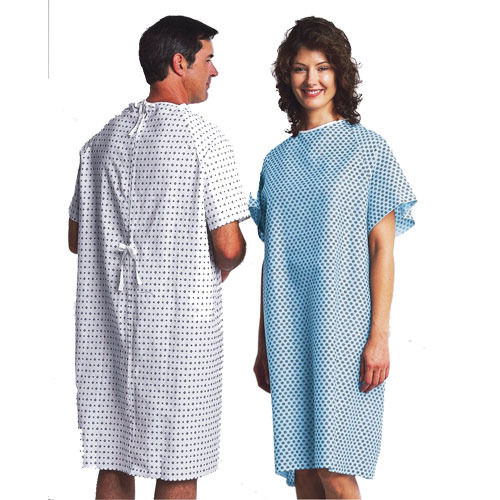 Áo Bệnh Nhân Kiểu Áo Choàng Thắt Dây Sau Cao Cấp – SDPV00027 1 Áo bệnh nhân kiểu áo choàng thắt dây cao cấp