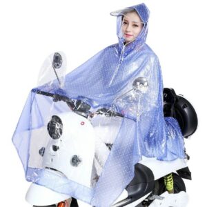 Áo mưa cánh dơi trong suốt chấm bi cao cấp