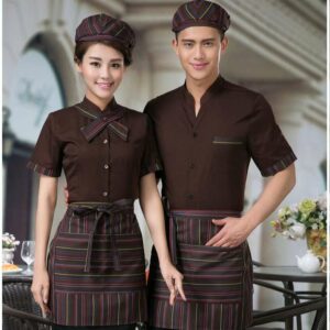 Áo Đồng Phục Nhà Hàng Cao Cấp Màu Nâu Đất