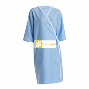 áo bệnh nhân màu xanh dương