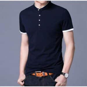 Áo Thun Cổ Trụ Thời Trang Lịch Lãm