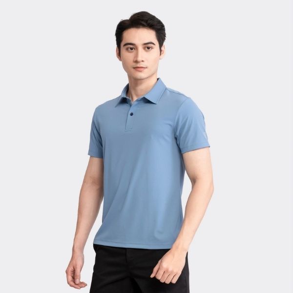 Áo Thun Nam Cổ Bẻ Công Sở Màu Trắng
